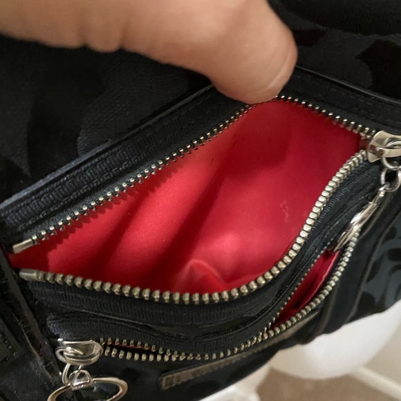 *EUC* Y2K Coach Poppy Op Art Glam Tote Bag - Picture 4 of 9